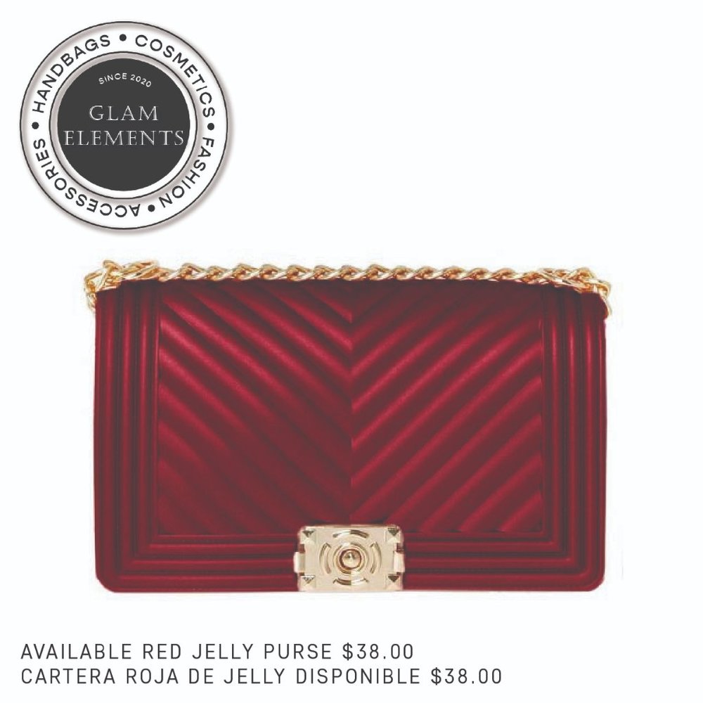 **NWT** Red Chevron Pattern Jelly Purse